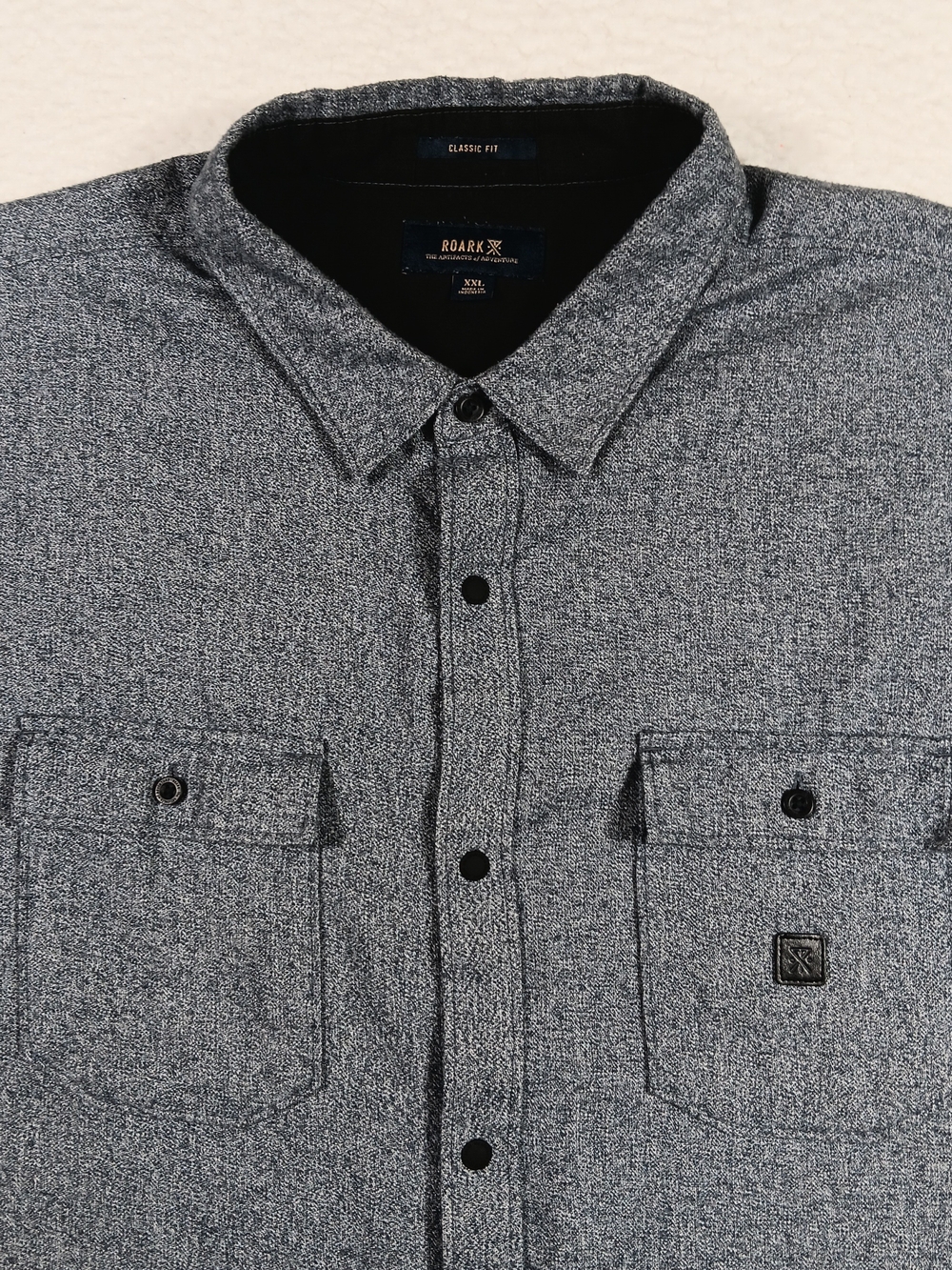 Roark Shirt Mens XXL Gray Nordsman Flannel Classic Fit Long Sleeve Snap Button - Picture 4 of 11